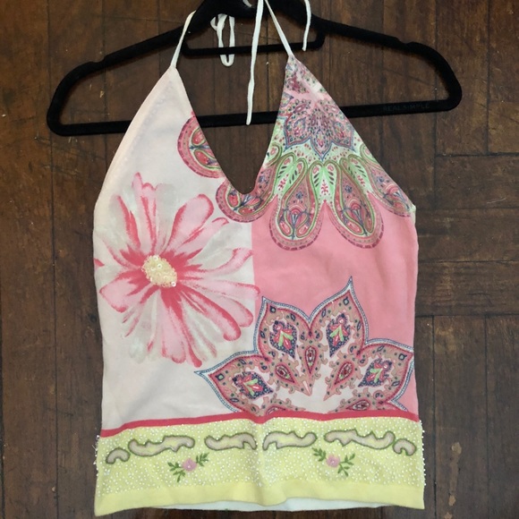 Pink/Green Jane Does Collection halter top! - Picture 1 of 1